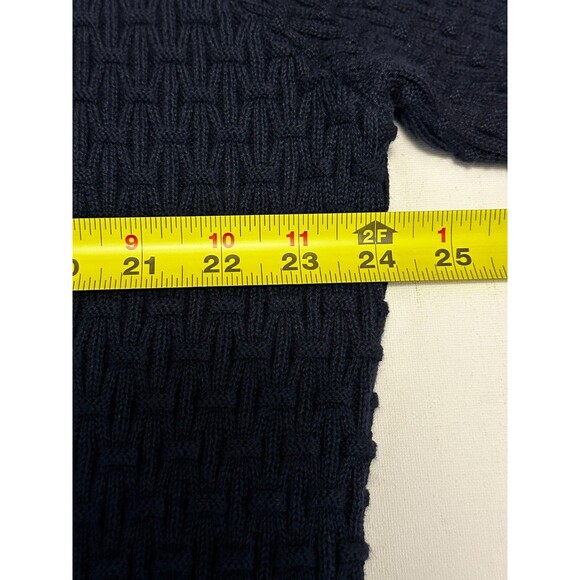 Shaquille O'neal XLG Men Geo Crew Neck Long Sleeve Sweater Navy Blue XLT $80 NWT - Picture 4 of 8